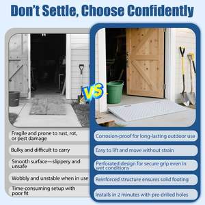 औद्योगिक ग्रेड टिकाऊ शेड रैंप 1500 एलबी क्षमता गैर-पर्ची छिद्रित शीट 12.7 लॉन मोवर्स के लिए ढलान - Product Image 6