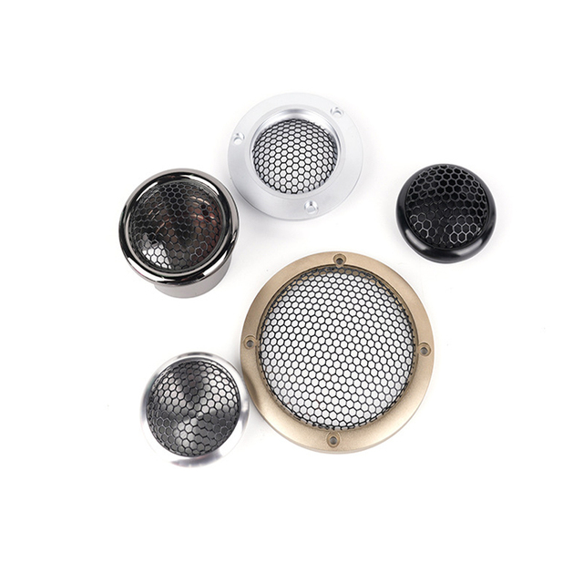 Custom Precision Etched Steel Acoustic Speaker Grill High Performance Black Anodized Cover for Car Audio and Home Theater System