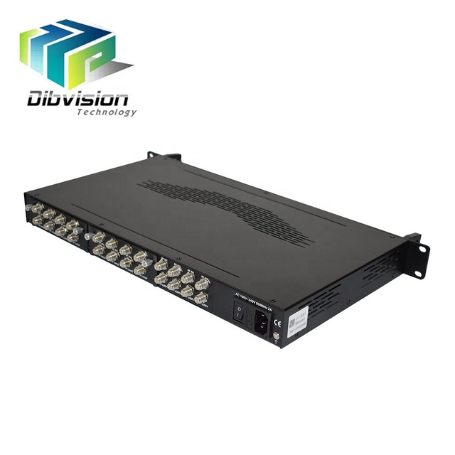 8 Tuner Dvb-s2 to DVB-T  Transmodulator 4 Ci Cam Module QAM Modulator