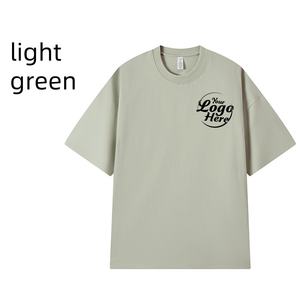 Camiseta transpirable de algodón peinado de alta calidad de 230G, Camiseta holgada con estampado bordado y logotipo personalizable - Product Image 2