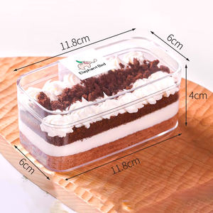 Boîtes en plastique transparentes rondes pour biscuits, petits gâteaux, pâtisseries et mousses – Vente en gros - Product Image 4