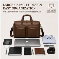 Nouvelle conception OEM, sacoche en cuir pour hommes, porte-documents en cuir, sacoche pour ordinateur portable en cuir pour hommes, étui pour ordinateur portable en cuir, fabrication en usine
