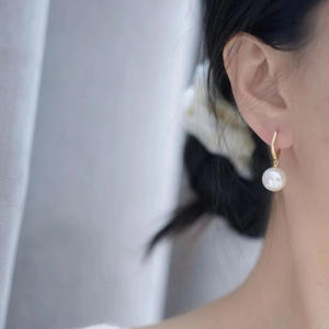 Aretes de Plata S925 para DIY con Perlas, Edición Ligera, con Cuentas Redondas de 8-12mm 21873 - Product Image 2