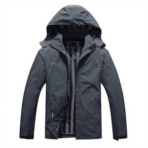 Lightweight <b>Men's</b> 100% Polyester Long Thin <b>Summer</b> <b>Jacket</b> with Zipper Front Pocket Waterproof & Breathable Casual Outerwear - Product Image 3