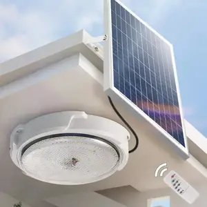 Lámpara de techo solar para interiores, luz de fábrica directa con control remoto, para casa