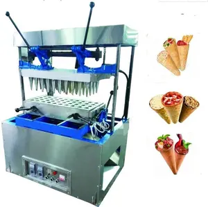 Offre Spéciale 4 têtes de cône de crème Glacée faisant la machine, cône de crème glacée gaufrier, cône de crème glacée à vendre