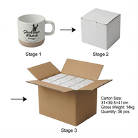 Taza de Café de Cerámica de Porcelana Personalizada al por Mayor de 11 oz, Logotipo Personalizado por Sublimación, Apta para Alimentos, Apta para Microondas y Lavavajillas, Diseño Bonito