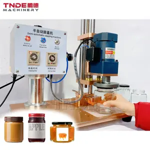 Top Selling Products 2024 Semi Automatic Jam Fruit Can Glass Pickle Jar Twist off Capping Machine