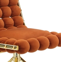 Chaises longues de salle à manger en velours orange, style nordique, meubles modernes