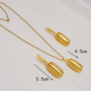 Mirafeel — boucles d'oreilles design et collier de style italien, ensemble de breloques pour femmes, cadeaux en or pour fête de mariage, <span class=keywords><strong>bijoux</strong></span> de mariée, EP181, nouvelle collection - Product Image 2