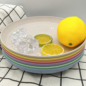 Plato de <span class=keywords><strong>plástico</strong></span> <span class=keywords><strong>duro</strong></span> reutilizable de paja de trigo de 9 pulgadas para uso en restaurantes familiares, <span class=keywords><strong>platos</strong></span> de <span class=keywords><strong>plástico</strong></span> para hoteles, muestra gratis - Product Image 5