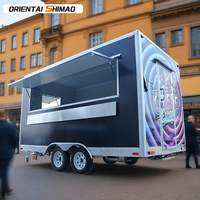 Camions de restauration multifonctionnels, chariot de bar à cocktails mobile, grand camion de restauration, remorque alimentaire mobile