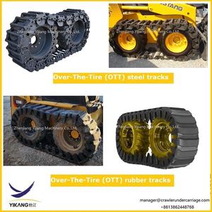 <span class=keywords><strong>10x16.5</strong></span> 12x16.5 Pneu Compact Skid Steer Chargeuses Pièces de train d'atterrissage 340x152.4 390x152.4 Sur les pistes en caoutchouc des pneus - Product Image 2