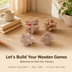 Ensemble de puzzles <span class=keywords><strong>en</strong></span> <span class=keywords><strong>bois</strong></span> naturel 4-<span class=keywords><strong>en</strong></span>-1, <span class=keywords><strong>casse</strong></span>-tête 3D Luban Lock pour soirée de jeux <span class=keywords><strong>en</strong></span> famille, cadeau et décoration intérieure - Product Image 5