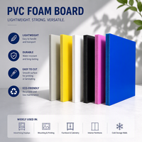 Panneau en mousse PVC rigide coloré résistant à l'humidité pour la fabrication d'armoires, caractéristiques écologiques, découpe stable, dimensions personnalisées