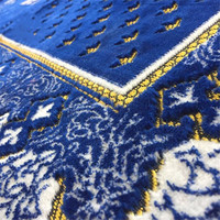 Samt Islamische Gebetsmatte Weicher Muslimischer Teppich Reise-Gebetsteppich Tragbarer Moschee-Teppich Faltbare Geschenk-Gebetsmatte für Zuhause und Büro