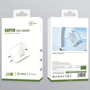 Adaptador de Corriente de 20W con Soporte de Protocolo Completo, Cargador de Pared USB C con Enchufe EU, US, UK, Carga Rápida QC3.0, con Caja - Product Image 6