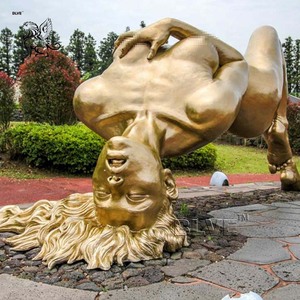 BLVE Modern sanat açık hava bahçe dekorasyonu büyük Metal bronz seksi çıplak kadın heykeli pirinç yalan güzellik kadın figürlü heykel - Product Image 1