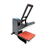 Presse à chaud électrique semi-automatique 220V pour étiquettes, 10x10cm, 15x15cm, 20x20cm, 4x4'', 6x6'', 8x8'', petite presse pour impression de logos sur col de T-shirt