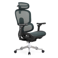 Chaise de bureau commerciale contemporaine - Chaise pivotante réglable à double dossier en tissu avec structure en plastique et hauteur réglable