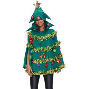 Nouvelle Robe Féerique pour Femme en Forme de Sapin de Noël 2025, Direct Usine, avec Cape à Capuche et Design 3D, Costume de Noël - Product Image 2