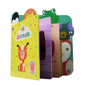 Factory Customized Die-cut Board Book Children Cardboard Touch And Feel Books