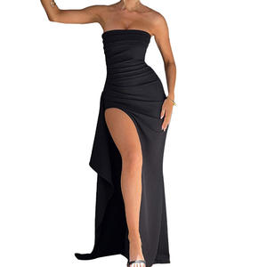 Offre Spéciale Sexy licou haute fendue volants <span class=keywords><strong>robe</strong></span> <span class=keywords><strong>de</strong></span> soirée pour les femmes été hors épaule <span class=keywords><strong>robe</strong></span> pour discothèque - Product Image 2