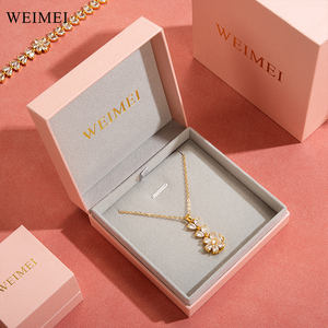 WEIMEI One Shop paquet de bijoux Logo personnalisé papier mode collier boucle d'oreille bague emballage cadeau boîte à bijoux - Product Image 3