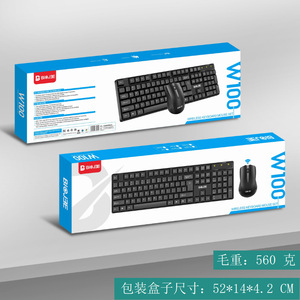 Combo de Teclado y Ratón Inalámbrico BIOJEE W100, 104 Teclas, Diseño en Inglés, con Teclas de Función Multimedia para Oficina y Hogar - Product Image 4