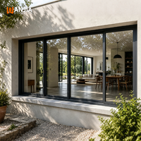 Ventanas Corredizas de Aluminio con Marco Delgado y Estrecho para Proyectos Comerciales, Tamaño Personalizado, Ventana Corrediza de Doble Vidrio Templado