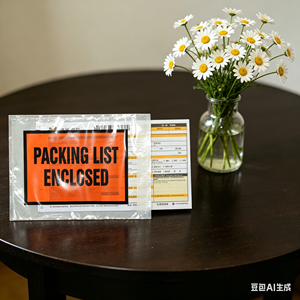 Adhesive Backed Shipping Document Bag Custom Printed Small Batch for Courier Invoice Custom Size - Product Image 1