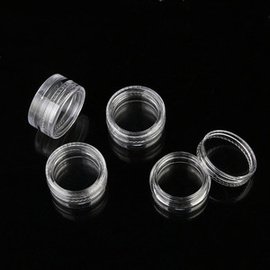 Tarro de crema de polvo suelto redondo de plástico PS de 1,5g, tarro de polvo brillante tarro de muestra cosmética de 1,5 ml - Product Image 4