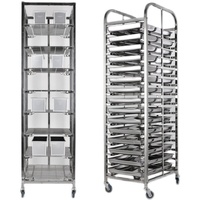 Chariot de cuisson commercial multi-niveaux en acier inoxydable pour pain et toast, avec plateau en alliage d'aluminium, pour la restauration et l'hôtellerie