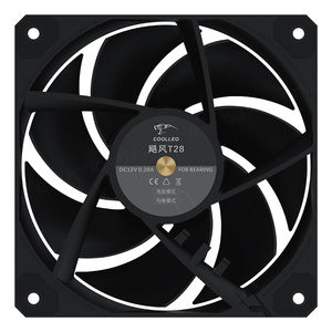 COOLLEO 28mm de espesor caja de la computadora ventilador de cojinete de aceite de refrigeración con disipador de calor de plástico para radiador y fila de refrigeración por agua 4pin PWM - Product Image 5