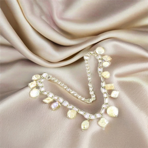 สร้อยคอไข่มุกสีเงินหรูหราสำหรับผู้หญิงของขวัญเครื่องประดับ - Product Image 4