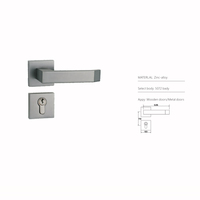 Serrure de porte écologique de style moderne ventouse silencieuse minimaliste en alliage de zinc poignée de porte serrure invisible