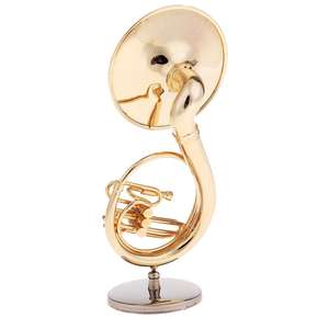 1/6 escala latón Sousaphone 12 ''figura juguete instrumento Musical con caja de almacenamiento - Product Image 1