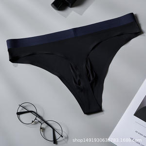 Perizoma Sexy a vita bassa senza cuciture di alta qualità intimo <span class=keywords><strong>uomo</strong></span> seta di ghiaccio <span class=keywords><strong>con</strong></span> Design transfrontaliero e Logo in vita - Product Image 6