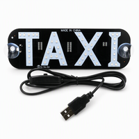Panneau LED de taxi à 4 couleurs, direct usine, USB 12V 3W, indicateur de cabine pour pare-brise de voiture, fixation par ventouse, affichage haute luminosité