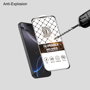 Dirigente per ordini diretti diamante dorato 9H ESD protezione dello schermo Privacy <span class=keywords><strong>pellicola</strong></span> in vetro temperato per <span class=keywords><strong>iPhone</strong></span> <span class=keywords><strong>12</strong></span> 16 Pro Max telefoni cellulari - Product Image 2