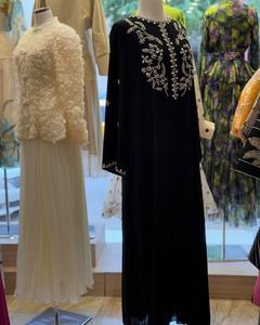 Kaftan kustom Dubai elegan untuk wanita modis Timur Tengah Muslim kristal berlian Applique untuk pesta kasual - Product Image 1