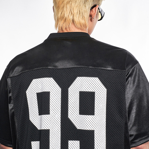 Camiseta Deportiva Extra Grande con Estampado Personalizado, Cuello en V, 100% Algodón, Tejido Transpirable, Manga Corta, Informal, para Fútbol - Product Image 4