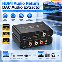 Extracteur audio HDMI 5.1CH, convertisseur audio HDMI ARC, DAC avec sortie audio optique, adaptateur pour haut-parleur de télévision, amplificateur
