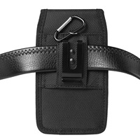 Étui universel étui en cuir Nylon portefeuille ceinture Clip téléphone portable sac ceinture support téléphone pochette sac pour Iphone pour Samsung Xiaomi