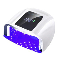 Sèche-ongles UV sans fil de qualité professionnelle, rechargeable, 4 réglages de minuterie, lampe UV LED blanche 96W pour ongles en gel avec base en métal