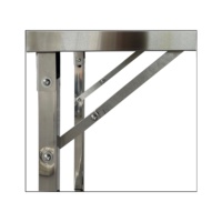 Table Inox Inoxcidable Réglable Pliable Pliable Métal Travail Portable Table Banc Restaurant Manger En Acier Inoxydable 304