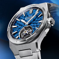 Montre automatique Bonest Gatti Honeycomb Dial Tourbillon, acier inoxydable 316L, verre saphir, étanche, montre-bracelet pour homme BG7005