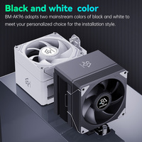 Refroidisseur de processeur SNOWMAN Premium, 4 caloducs, ventilateur PWM 4 broches, dissipateur thermique en aluminium, refroidissement efficace et silencieux pour PC de jeu Intel AMD