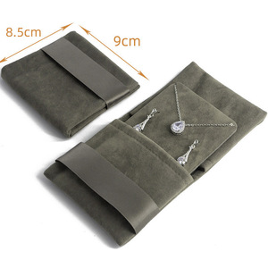 Bolsa de Embalaje de Joyería con Cuentas de Buda Impresas Personalizadas, Bolsa de Joyería de Terciopelo con Cinta - Product Image 3