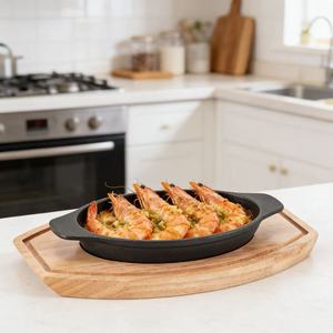 Korean Style Thickened Cast Iron Non-stick <strong>Frying</strong> <strong>Pan</strong> Cookware Steak Western Food <strong>Double</strong>-ear Drying <strong>Pan</strong> Cookware Oval <strong>Grill</strong> <strong>Pan</strong> - Product Image 5
